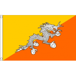 Bhutan National Flag - Budget 5 x 3 feet Flags - United Flags And Flagstaffs