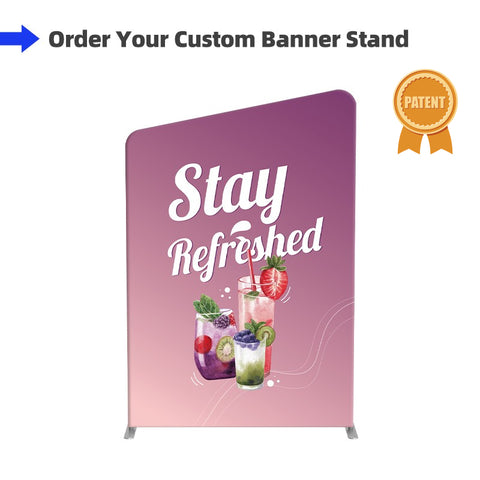 Free Standing Fabric Banner - Sloping Top