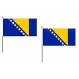 Bosnia and Herzegovina Fabric National Hand Waving Flag  - United Flags And Flagstaffs