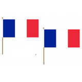 France Fabric National Hand Waving Flag Flags - United Flags And Flagstaffs