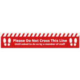 COVID SECURE - FLOOR GRAPHICS - PLEASE DO NOT CROSS (10 Pack)