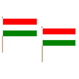 Hungary Fabric National Hand Waving Flag Flags - United Flags And Flagstaffs