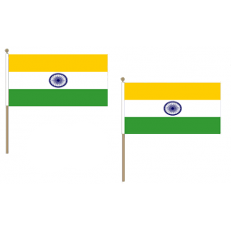 India Fabric National Hand Waving Flag Flags - United Flags And Flagstaffs