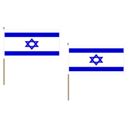 Israel Fabric National Hand Waving Flag Flags - United Flags And Flagstaffs