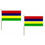 Mauritius Fabric National Hand Waving Flag Flags - United Flags And Flagstaffs