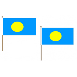 Palau Fabric National Hand Waving Flag Flags - United Flags And Flagstaffs