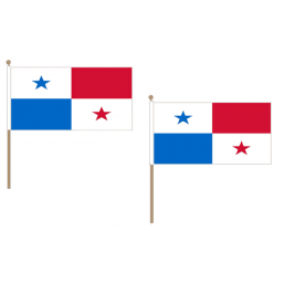 Panama Fabric National Hand Waving Flag Flags - United Flags And Flagstaffs