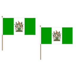 Rhodesia Fabric National Hand Waving Flag Flags - United Flags And Flagstaffs