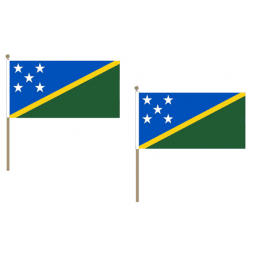 Solomon Islands Fabric National Hand Waving Flag Flags - United Flags And Flagstaffs