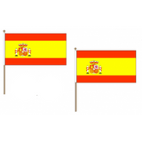 Spain (State) Fabric National Hand Waving Flag Flags - United Flags And Flagstaffs