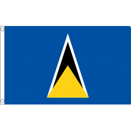 St Lucia National Flag - Budget 5 x 3 feet Flags - United Flags And Flagstaffs