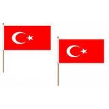 Turkey Fabric National Hand Waving Flag Flags - United Flags And Flagstaffs