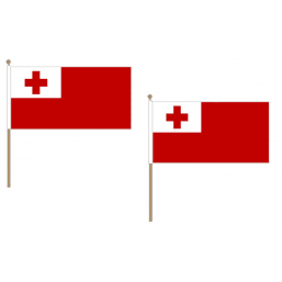 Tonga Fabric National Hand Waving Flag Flags - United Flags And Flagstaffs