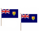 Turks and Caicos Islands Fabric National Hand Waving Flag Flags - United Flags And Flagstaffs