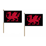 Welsh Dragon Fabric National Hand Waving Flag Flags - United Flags And Flagstaffs