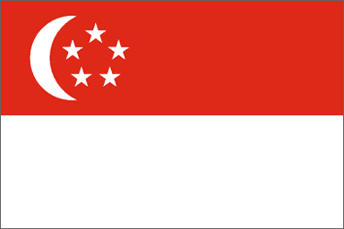 Singapore National Flag Printed Flags - United Flags And Flagstaffs